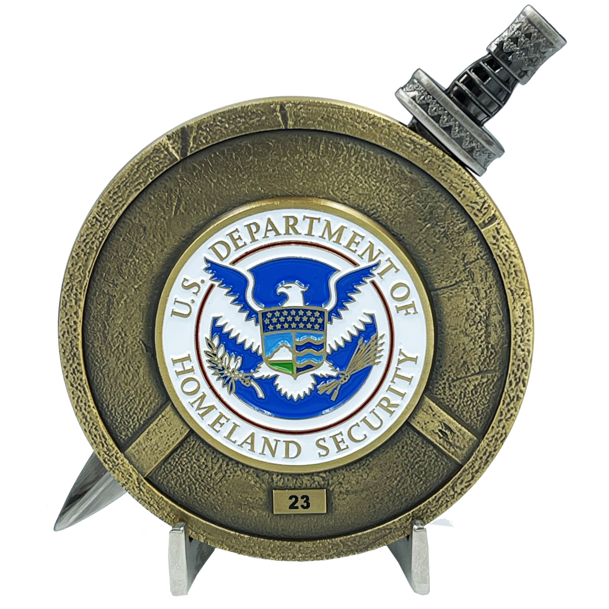 Hsi Special Agent Shield With Removable Sword Challenge Coin Set El3 