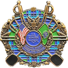 Load image into Gallery viewer, Border Patrol Agent Pipes and Drums Challenge Coin CBP BPA Honor First K-019