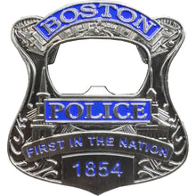 Load image into Gallery viewer, Boston Police City of Champions Challenge Coin St. Michael Bottle Opener EL15-004