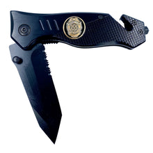 Load image into Gallery viewer, CSP collectible 3-in-1 Tactical Officer Rescue knife tool with Seatbelt Cutter, Steel Serrated Blade, Glass Breaker Connecticut State Police