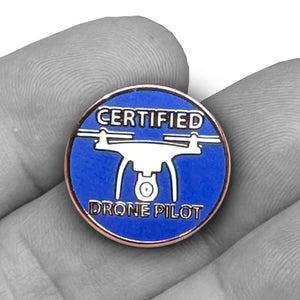 Certified UAS FAA Commercial Drone Pilot lapel pin PBX-009-E P-328