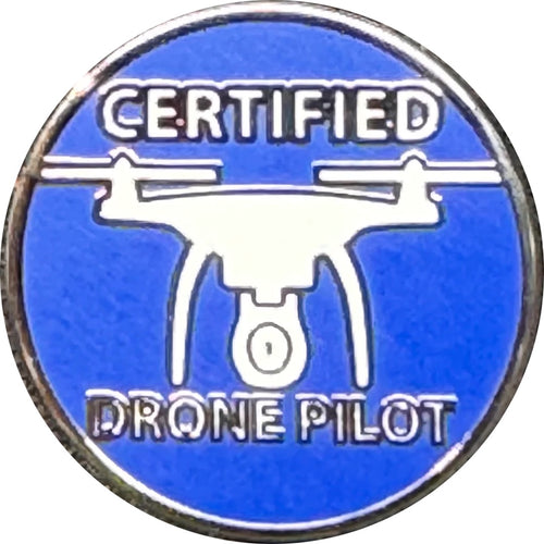 Certified UAS FAA Commercial Drone Pilot lapel pin PBX-009-E P-328