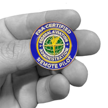 Load image into Gallery viewer, FAA Certified Drone Pilot Remote Pilot lapel pin Federal Aviation Administration Seal BL18-017 PAT-329