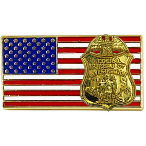 Special Agent Intel Analyst FBI Pin Federal Agent Bureau of Investigations American Flag Pin PBX-013-B  P-316