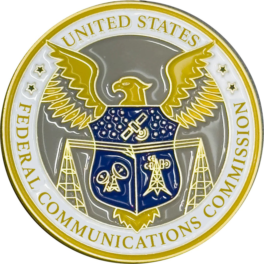 FCC Lapel Pin Federal Communications Commission PBX-013-A P-315