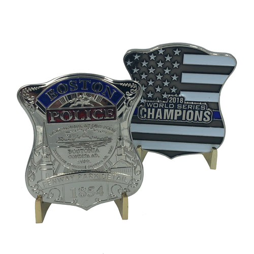 Boston Red Sox Fenway Park Detail 2018 World Series Champions Challenge Coin Police Thin Blue Line G-012