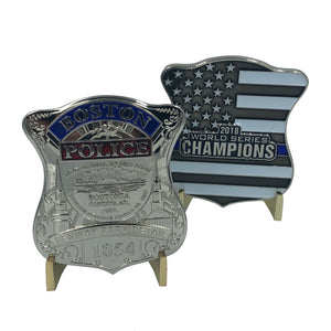 Boston Red Sox Fenway Park Detail 2018 World Series Champions Challenge Coin Police Thin Blue Line G-012