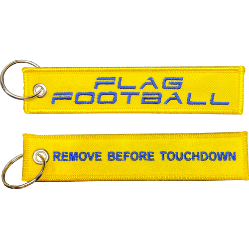 Flag Football Boys Girls Men Women Keychain or Luggage Tag or zipper pull LKC-108