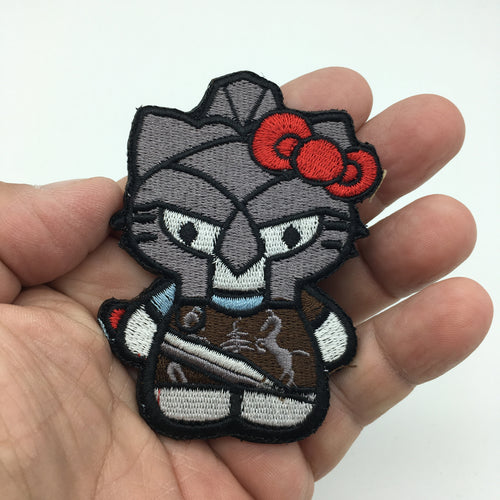 Hello Gladiator Kitty Mash Up Embroidered Hook and Loop Morale Patch FREE USA SHIPPING SHIPS FREE FROM USA PAT-744