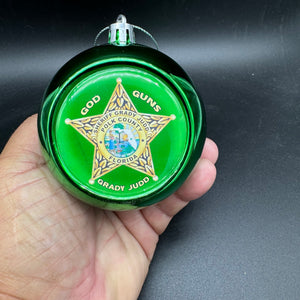 God Guns Grady Judd Polk County Sheriff 3.15" Ornament Shatterproof Grady Judd Ships Free In The USA (Copy)