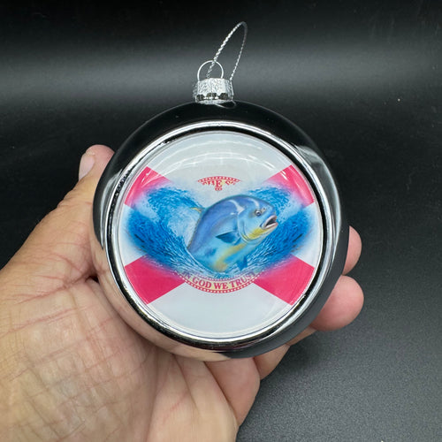 Florida Pompano Surf Fisherman Christmas Ornament Ships From The USA