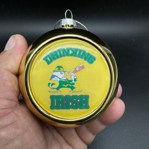 Parody Drinking Notre Irish Dame Fighting Christmas Ornament Collectable Fraternity Sorority Gift Ships From The USA