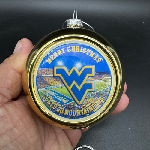 WVU West Virginia Mountaneers Stadium Christmas Ornament Ships From The USA