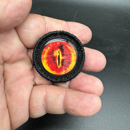 Eye Of Sauron Hybrid Photoprinted Embroidered Hook and Loop Morale Patch Ranger Eyes