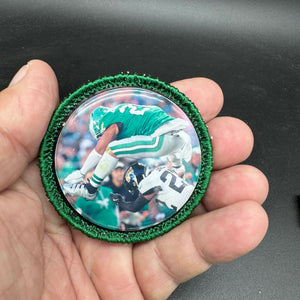 Eagles Saquon Philadelphia Barkley Reverse Hurdle Patch  Hybrid Photoprinted Embroidered Hook and Loop Morale Ranger Eyes