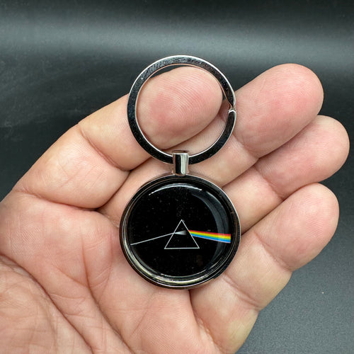 Pink Dark Floyd Side Of The Moon Album Inspired Metal Keychain