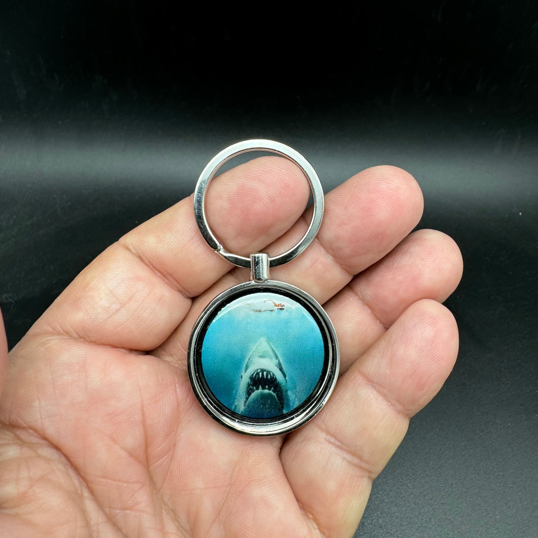 Jaws Movie Inspired Hooper Brody Quint Metal Keychain