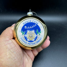 Load image into Gallery viewer, North Pole Police Department Thin Blue Line Police LEO CBP Officer 3.15&quot; Santa Christmas Ornament Shatterproof ABS Ships Free In The USA