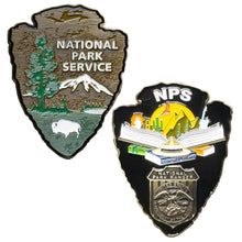 Load image into Gallery viewer, National Park Service NPS arrowhead Challenge Coin EL16-002