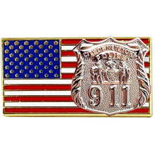 Load image into Gallery viewer, City of New York Police Department Officer American Flag Pin PBX-013-C  P-318