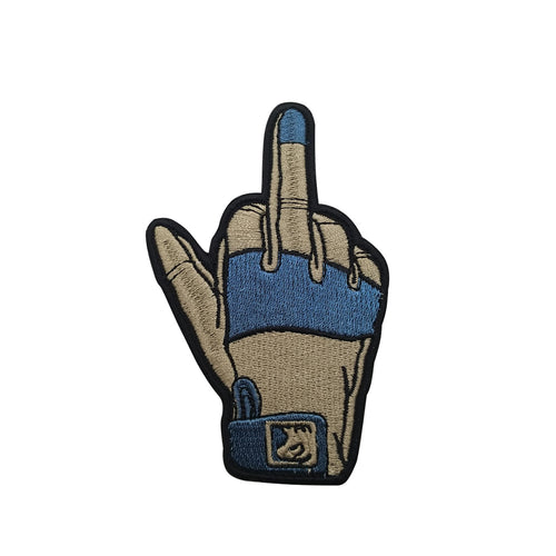 Funny Glove Finger Flipping the Bird Embroidered Hook and Loop Tactical Morale Patch Free USA Shipping PAT-967