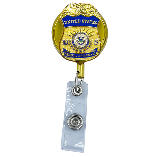 Grammar Police Badge Funny Retractable Reel Premium Metal Chrome Badge ID  Card Holder Clip