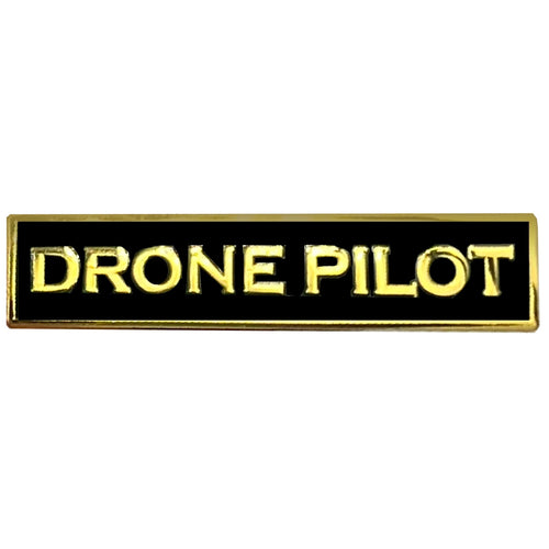 DRONE PILOT Black Commendation Bar Pin Police Government Real Estate Commercial FAA Construction Photographer PBX-013-D P-319