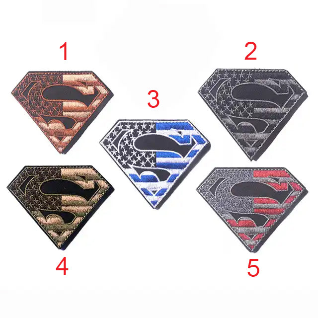 USA Flag Superman S Mashup Embroidered Hook and Loop Tactical Morale Patch Ships Free In The USA PAT-877/881