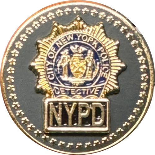 NYPD Detective Lapel Pin with dual pin posts and deluxe locking clasps PBX-012-A P-307