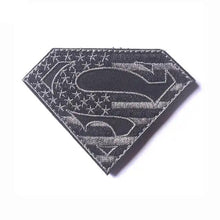 Load image into Gallery viewer, USA Flag Superman S Mashup Embroidered Hook and Loop Tactical Morale Patch Ships Free In The USA PAT-877/881