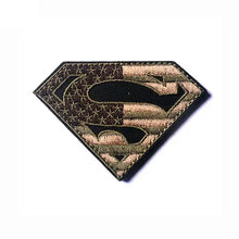 Load image into Gallery viewer, USA Flag Superman S Mashup Embroidered Hook and Loop Tactical Morale Patch Ships Free In The USA PAT-877/881