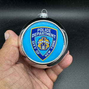 City Of New York Police Department 3.15" Shatterproof Christmas Holiday Ornament Ships Free In The USA