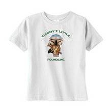 Load image into Gallery viewer, Daddy&#39;s Little Foundling Mandalorian Inspired Unisex T-Shirts (Toddler Sizes) - www.ChallengeCoinCreations.com