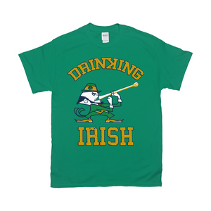 Parody Notre Dame Drinking Irish Unisex T-Shirts - www.ChallengeCoinCreations.com