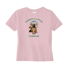 Load image into Gallery viewer, Daddy&#39;s Little Foundling Mandalorian Inspired Unisex T-Shirts (Toddler Sizes) - www.ChallengeCoinCreations.com