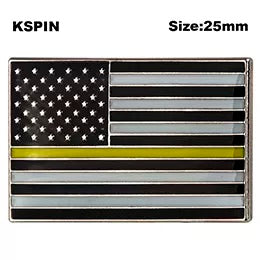 911 Dispatcher Subdued USA Flag and Skull Embroidered Hook and Loop  Tactical Morale Patch Thin Gold Line Free USA Shipping Ships From The USA  PAT-752 (E)