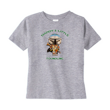 Load image into Gallery viewer, Daddy&#39;s Little Foundling Mandalorian Inspired Unisex T-Shirts (Toddler Sizes) - www.ChallengeCoinCreations.com