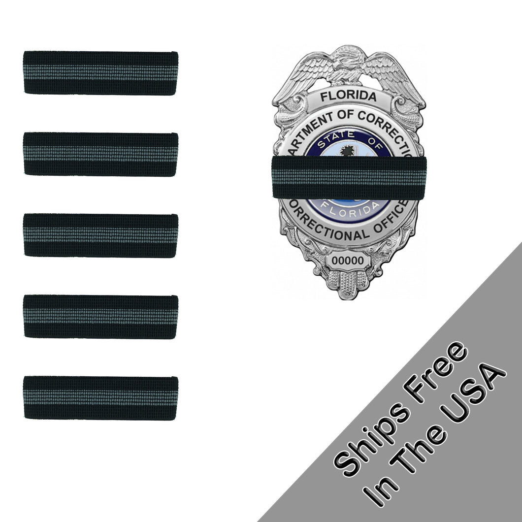 5 Pack Corrections Officer Thin Gray Line Mourning Band Honor The Fallen DOC Correctional - www.ChallengeCoinCreations.com