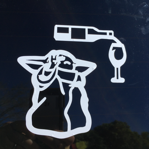 Baby Yoda Vinyl Grogu Star Wars The Mandalorian Decal Car Window Sicker