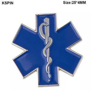 Star of Life EMT EMS PARAMEDIC pin FREE USA SHIPPING SHIPS FREE FROM USA P-178B