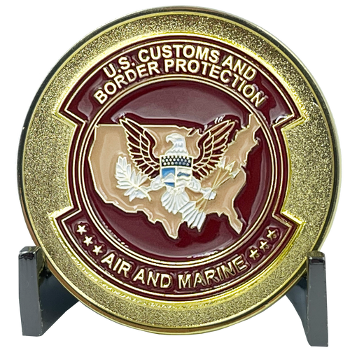 Air and Marine Challenge Coin AMO Agent CBP Air Branch Marine Branch Interdiction Enforcement Aviation BL5-010 - www.ChallengeCoinCreations.com