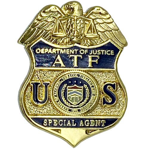 ATF Special Agent Pin with deluxe spring loaded clasp CL-009 - www.ChallengeCoinCreations.com