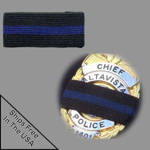 Thin Blue Line Police LEO CBP FBI ATF HSI Sheriff Mourning Band Honor The Fallen BandBlu