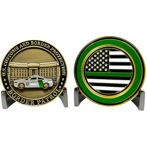 Border Patrol Agent BPA CBP HQ Headquarters Honor First Ronald Reagan Building Challenge Coin thin green line EL8-006 - www.ChallengeCoinCreations.com