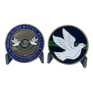 Thin Green Line Chaplain Challenge Coin Chaplaincy Police Deputy Sheriff Border Patrol BB-022 - www.ChallengeCoinCreations.com