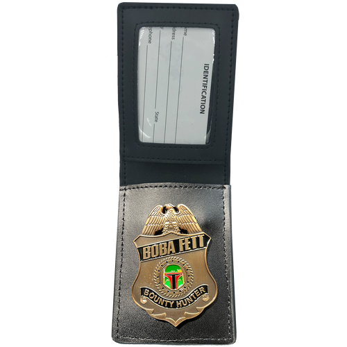 Bounty Hunter movie badge prop full size wallet BL17-013 - www.ChallengeCoinCreations.com