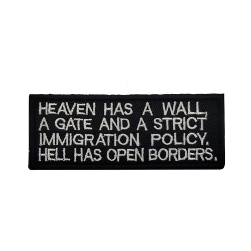 Heaven Has a Wall MAGA Christian Embroidered Tactical Hook and Loop Morale Patch  FREE USA SHIPPING SHIPS FREE FROM USA  PAT-704