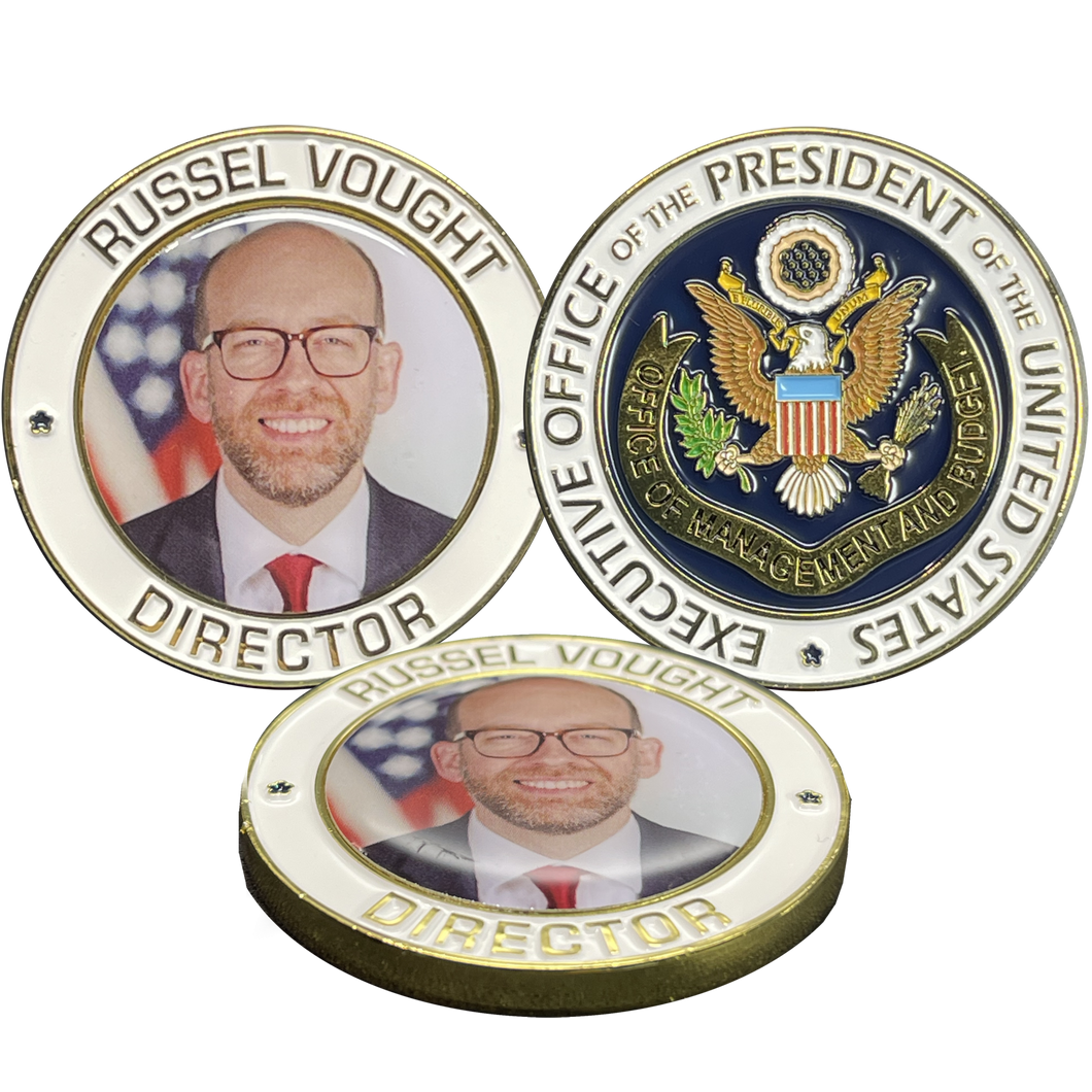 President Donald J. Trump Administration Executive Office Director Russel Vought Challenge Coin BL13-007 - www.ChallengeCoinCreations.com