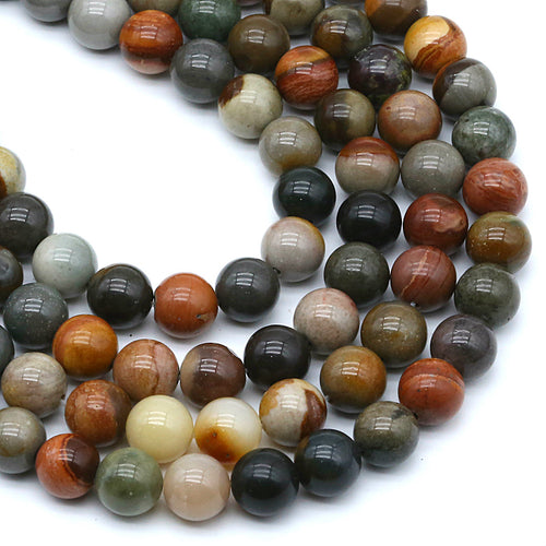 American Picture Jasper 8MM Beads Natural 15