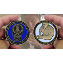 Load image into Gallery viewer, Virginia State Police VSP Trooper Charles Hewitt inspired Challenge Coin DL7-14 - www.ChallengeCoinCreations.com